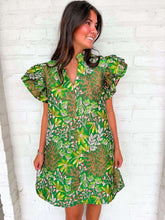 Load image into Gallery viewer, Dream Of You Green Jacquard Dress