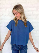 Load image into Gallery viewer, Here When Needed Dusty Blue Top