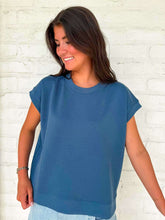 Load image into Gallery viewer, In A Daydream Blue Indigo Scuba Top
