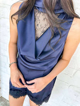 Load image into Gallery viewer, Pass Me By Dark Navy Romper
