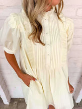 Load image into Gallery viewer, Deal With It Cream Puff Sleeve Dress