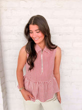 Load image into Gallery viewer, Over The Hill Red Stripe Top