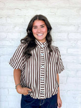 Load image into Gallery viewer, The Harper Brown Ecru Top