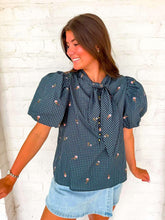Load image into Gallery viewer, For The Times Navy Top