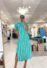 Load image into Gallery viewer, New Start Green Stripe Dress
