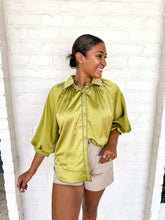 Load image into Gallery viewer, Enough Talking Olive Top