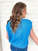 Load image into Gallery viewer, First To Know Deep Sky Sweater Vest