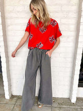 Load image into Gallery viewer, Around Town Black Terry Washed Pants