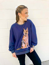 Load image into Gallery viewer, Queen Of Sparkles Navy German Sheppard Sweatshirt
