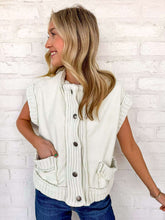 Load image into Gallery viewer, Still The Same Oatmeal Cardigan Vest