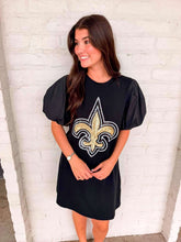 Load image into Gallery viewer, Jordan Amanda Fleur De Lis Black Dress