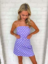 Load image into Gallery viewer, Better Together Purple Polka Dot Dress
