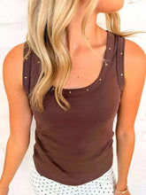 Load image into Gallery viewer, Such A Stud Brown Scoop Neck Tank