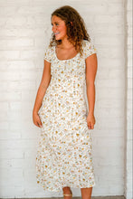 Load image into Gallery viewer, Fall Leaves Floral Cream Dress