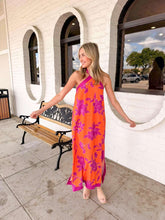 Load image into Gallery viewer, Tropical Moves Orange Dress