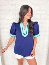 Load image into Gallery viewer, Finding Hope Navy Top