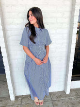 Load image into Gallery viewer, Signs of Stripes Navy Dress