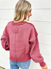 Load image into Gallery viewer, Striped Goodness Mauve Sweater