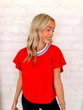 Load image into Gallery viewer, Smooth Going Red Shirt Sleeve Top