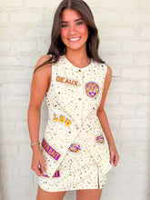 Load image into Gallery viewer, Queen Of Sparkles LSU Multi Rhinestone Scattered Logo Skirt