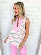 Load image into Gallery viewer, Summer Time Stripes Pink Top