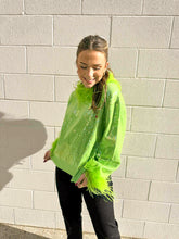 Load image into Gallery viewer, Queen Of Sparkles Green Full Sequin Grinch Sweatshirt