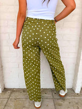 Load image into Gallery viewer, Say My Name Olive Polka Dot Pants