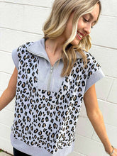 Load image into Gallery viewer, Be Bold Leopard Gray Top