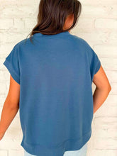 Load image into Gallery viewer, In A Daydream Blue Indigo Scuba Top