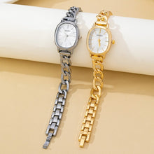 Load image into Gallery viewer, Oval Face Link Chain Bracelet Watch