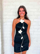Load image into Gallery viewer, Floral Vines Black Dress