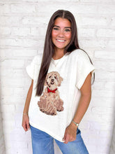Load image into Gallery viewer, Puppy Knit Cream Sweater