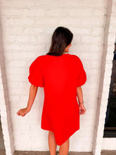 Load image into Gallery viewer, Jordan Amanda Fleur De Lis Red Dress