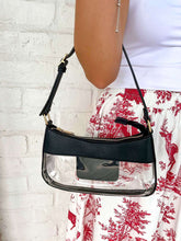 Load image into Gallery viewer, Clear Black Faux Leather Shoulder Hand Bag
