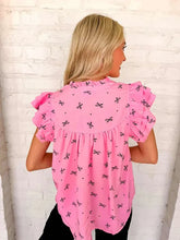 Load image into Gallery viewer, Bow Print Pink Top