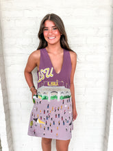 Load image into Gallery viewer, Queen Of Sparkles LSU Stadium Tailgate Tank Dress