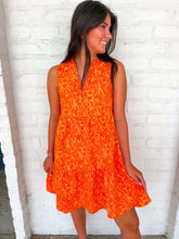 Load image into Gallery viewer, THML Orange Kiss Textured Dress
