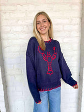 Load image into Gallery viewer, Lobster Love Navy Sweater