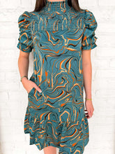 Load image into Gallery viewer, THML Genuine Glance Teal Dress