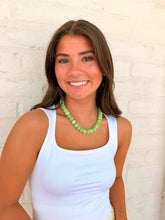 Load image into Gallery viewer, Large Light Green Bead Necklace