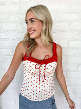 Load image into Gallery viewer, Beautiful Story White Red Top