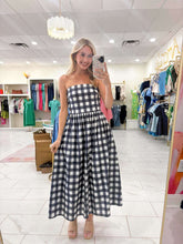 Load image into Gallery viewer, Check Your It Navy Dress