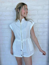 Load image into Gallery viewer, Queen Of Sparkles White Rhinestone 'Just Married' Romper