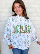 Load image into Gallery viewer, Queen Of Sparkles Holly Jolly Print Mock Neck
