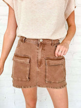 Load image into Gallery viewer, Find Me Here Brown Denim Skirt