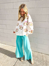 Load image into Gallery viewer, Around Town Turquoise Terry Washed Pants