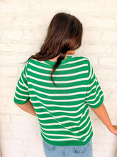 Load image into Gallery viewer, Dressed In Stripes Green Top