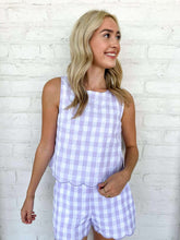 Load image into Gallery viewer, Gingham Gameday Purple Set