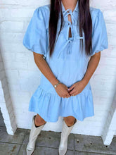 Load image into Gallery viewer, Classy Viewings Blue Twill Dress