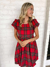 Load image into Gallery viewer, Good Times Red Plaid Dress
